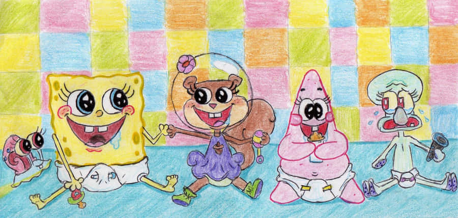 Patrick Spongebob Characters Aesthetic Wallpaper