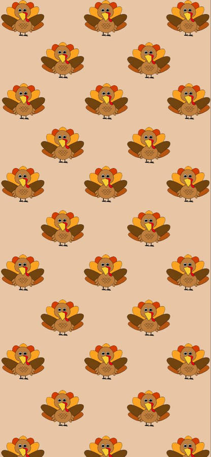 Pattern Turkey Happy Thanksgiving Wallpaper