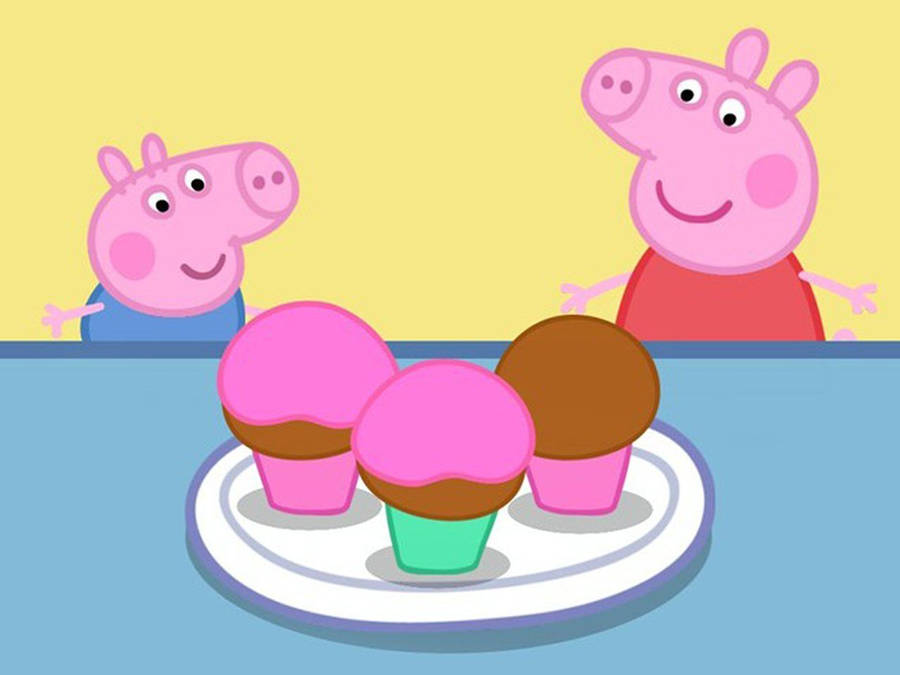 Peppa Pig Cupcakes Wallpaper