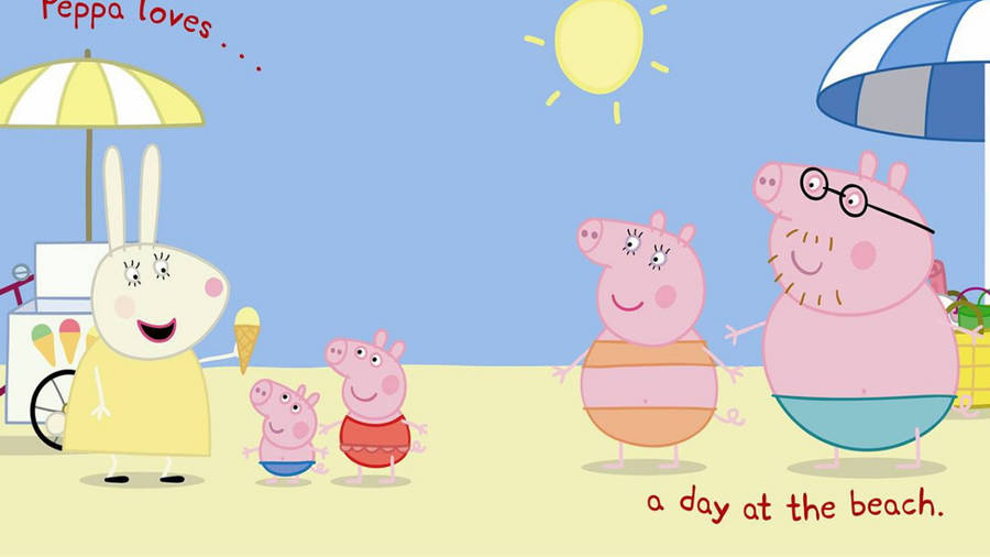 Peppa Pig Summer Vacation Wallpaper