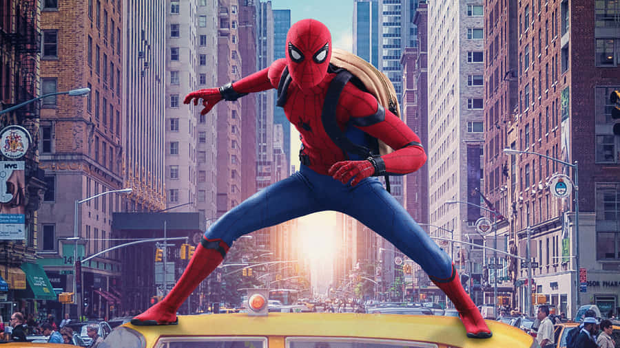 Peter Parker, Brings Justice To The Streets As Spider Man Wallpaper