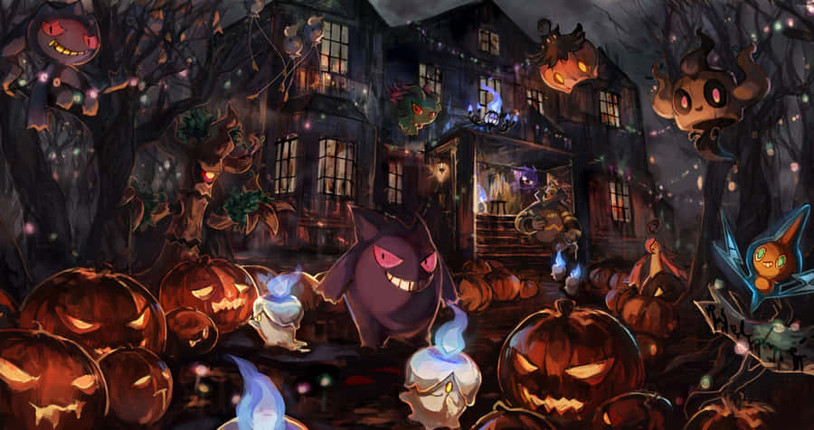 Download Free Phantump In Haunted House Wallpaper - Mrwallpaper.com