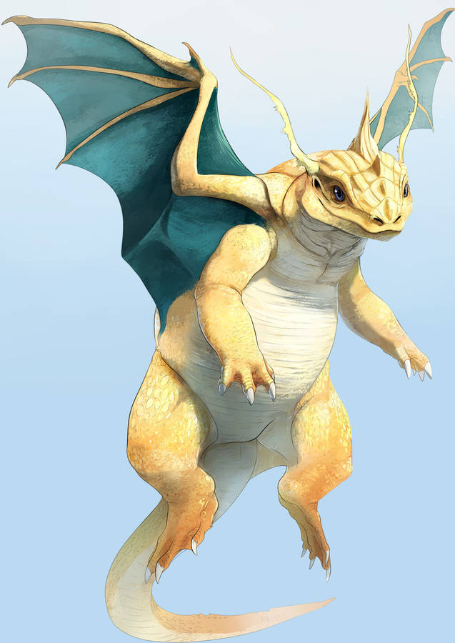 Photorealistic Dragonite Art Wallpaper