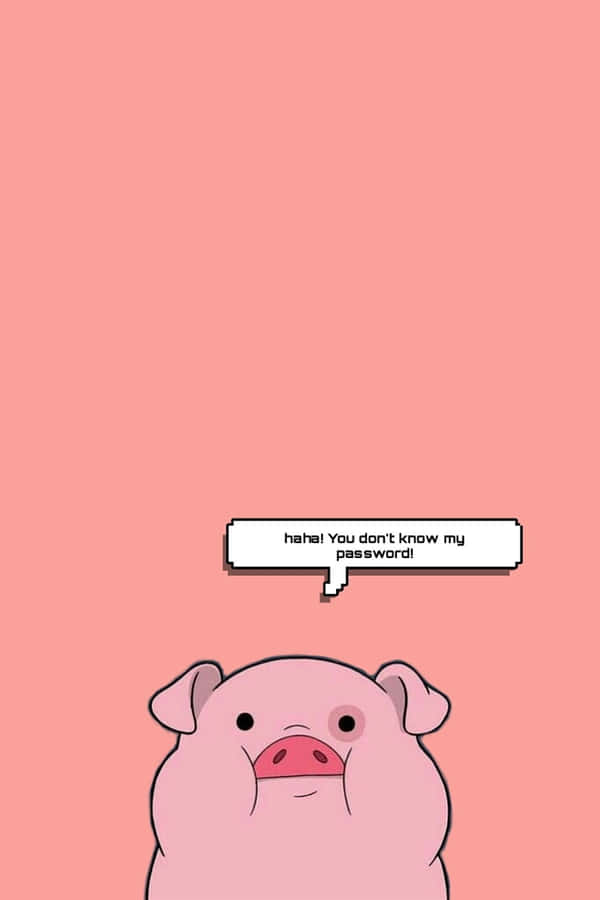 Pig Secure Password Illustration Wallpaper