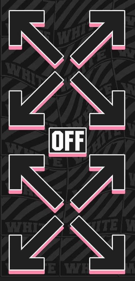 Pink And Black Off White Iphone Wallpaper
