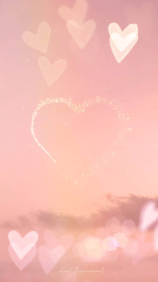 Download free Pink Bokeh Aesthetic Heart Wallpaper - MrWallpaper.com