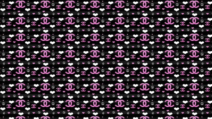 Pink Chanel Logo 1366 X 768 Wallpaper