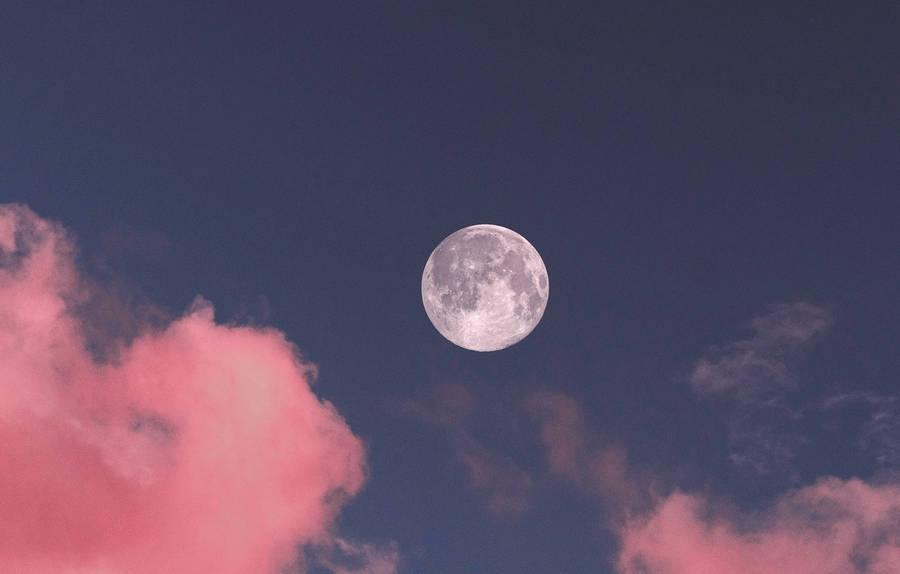 Download free Pink Clouds Full Moon Wallpaper - MrWallpaper.com