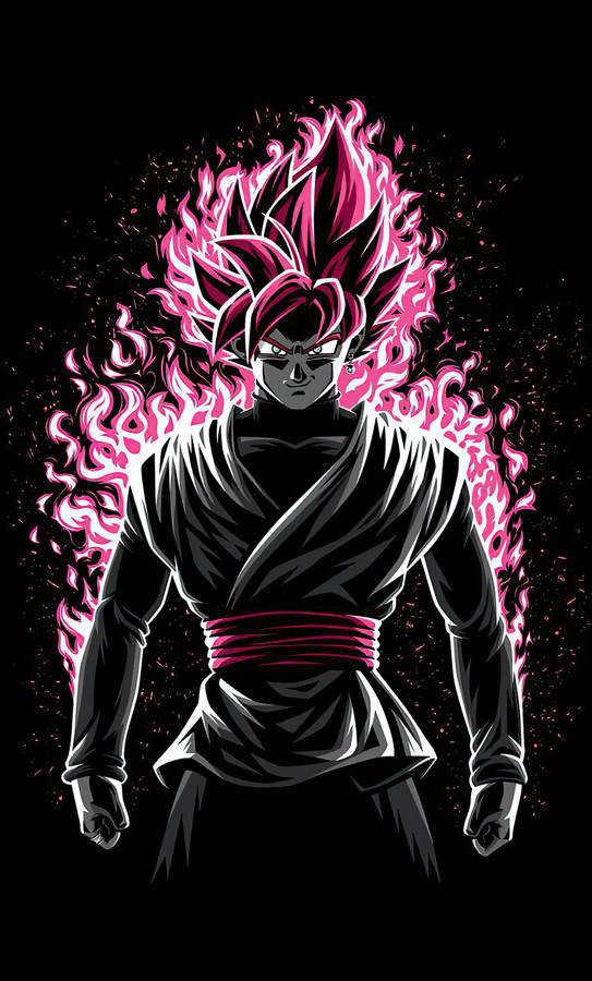 Download free Pink Flames Goku Dragon Ball Z Iphone Wallpaper 