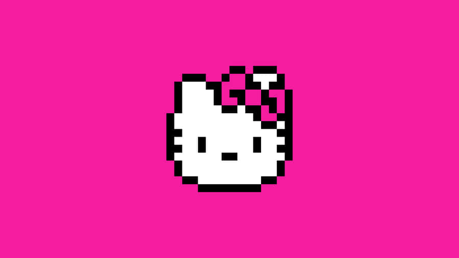 Pink Pixel Art– Step Into A World Of Rich Color And Sharp Angles. Wallpaper