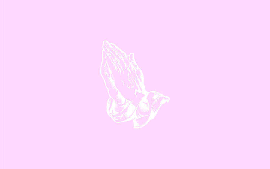 Pink Praying Aesthetic Wallpaper