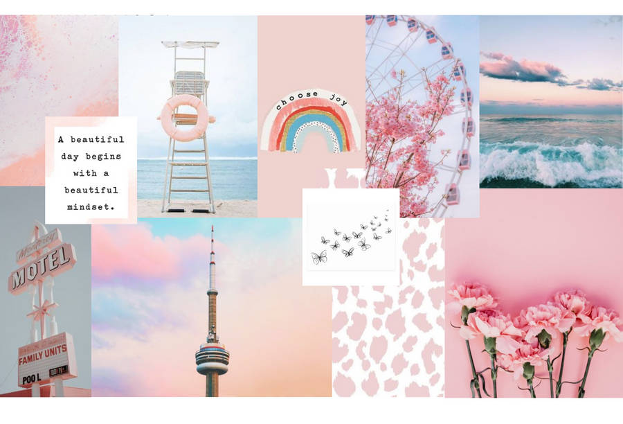 Download free Pink Spring Aesthetic Collage Wallpaper - MrWallpaper.com