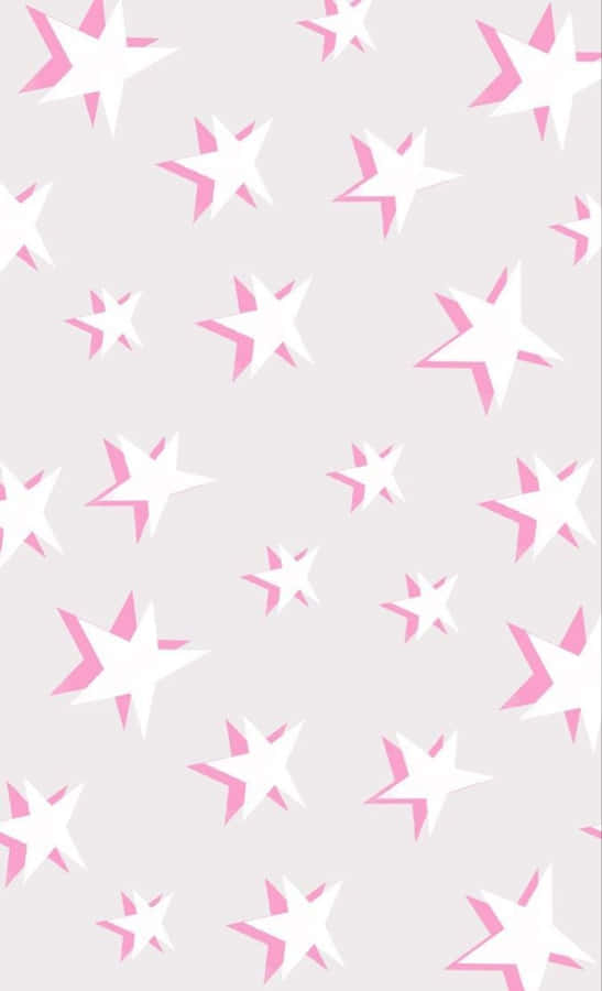 Pink Star Pattern Background Wallpaper