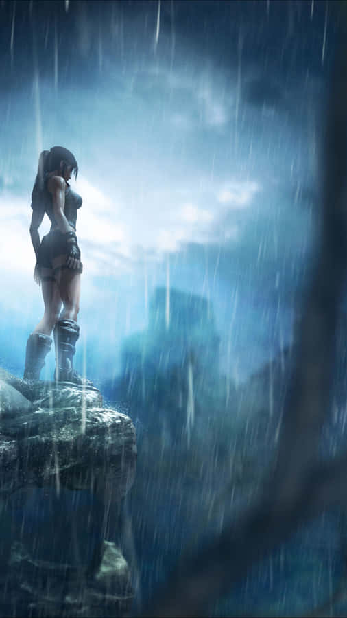 Play As Lara Croft In The Iconic Tomb Raider Game On Iphone 5s Wallpaper