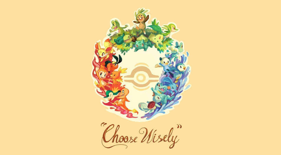 Pokemon Aesthetic Characters Creating Pokeball Wallpaper