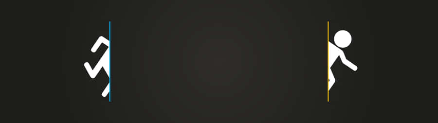 Portal Dark Triple Monitor Wallpaper