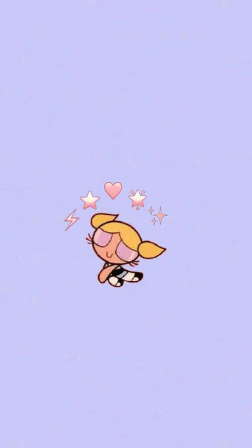 Powerpuff Girls Bubbles With Her Hands Together Wallpaper