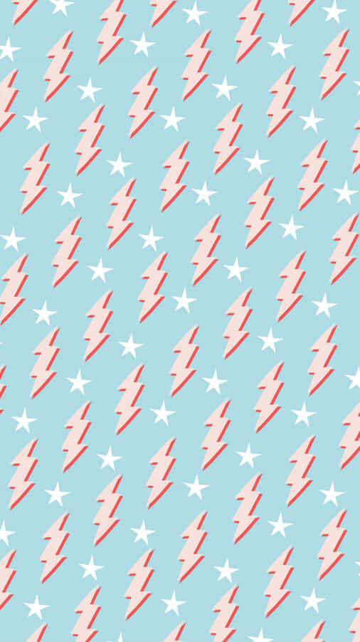 Preppy Lightning Star Pattern Wallpaper