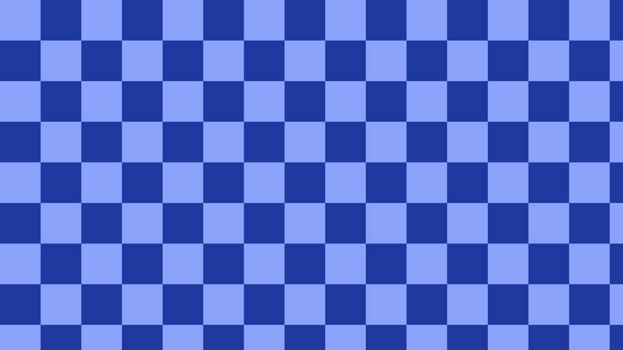 Pretty Blue Checkered Pattern Illustration Wallpaper