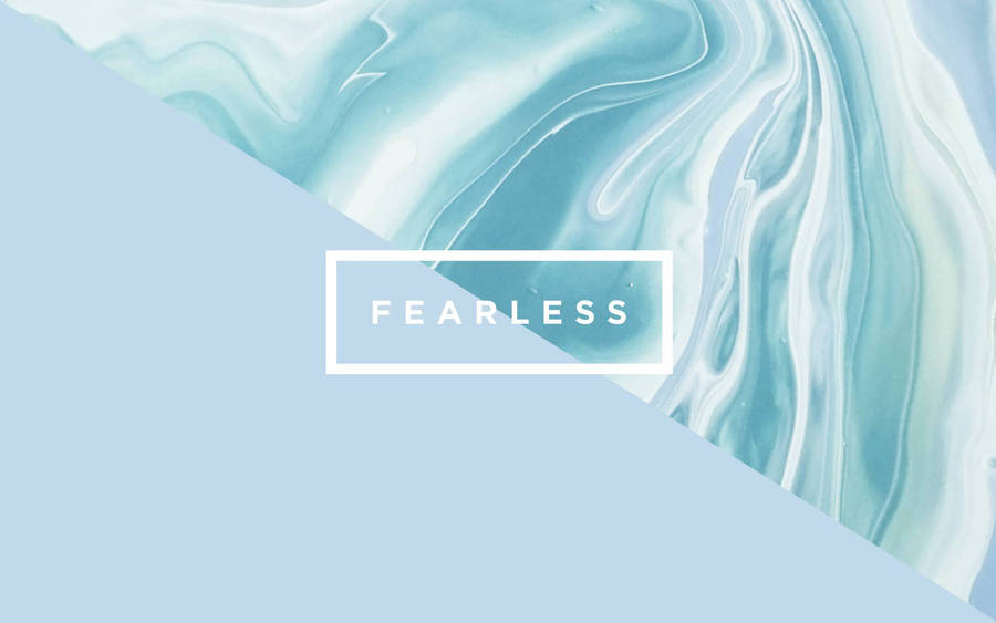 Pretty Blue Fearless Minimalist Poster Wallpaper