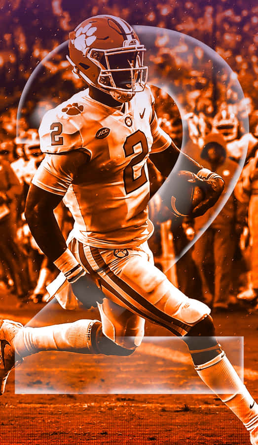 Professional Athlete Catching A Football Wallpaper