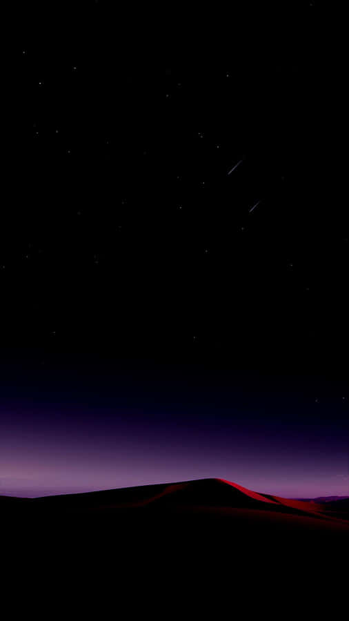 Pure Black Oled Mountain Wallpaper