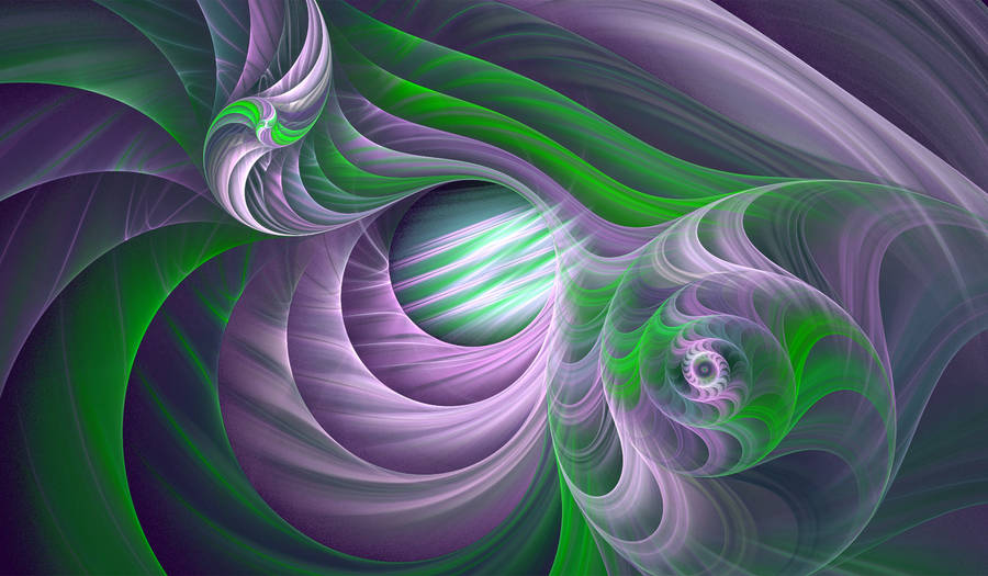 Purple And Green Abstract Wallpaper