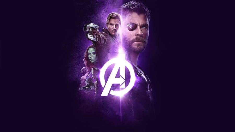 Purple Avengers Logo Marvel Pc Wallpaper