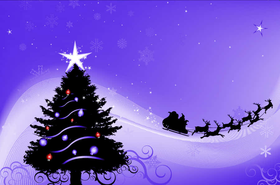Purple Christmas Aesthetic Wallpaper