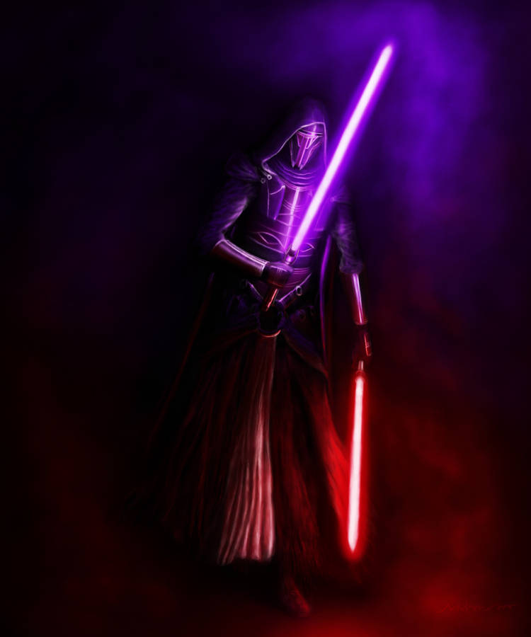 Darth revan 2024 purple lightsaber