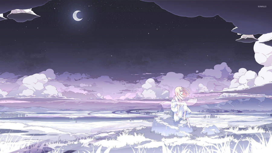 Download free Purple Night Sky Nightcore Wallpaper - MrWallpaper.com