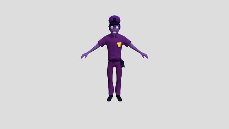 Purple Uniform Character Illustration Wallpaper