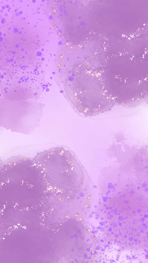 Purple Watercolor Gold Speckles Background Wallpaper