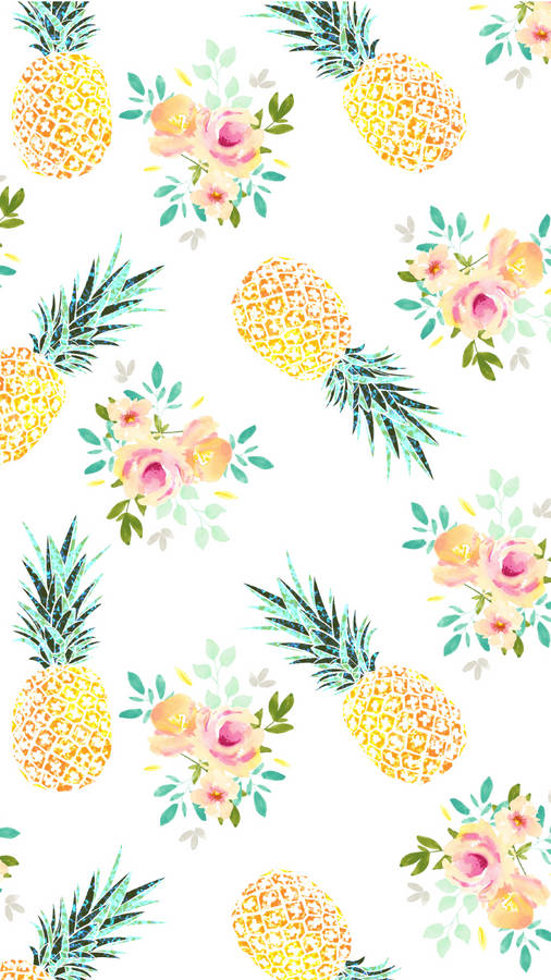 Radiant Pineapple Iphone Wallpaper Wallpaper