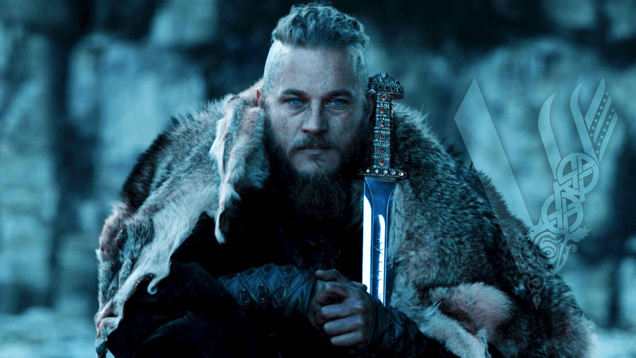 Download free Ragnar Lothbrok 4k Vikings Logo Wallpaper - MrWallpaper.com