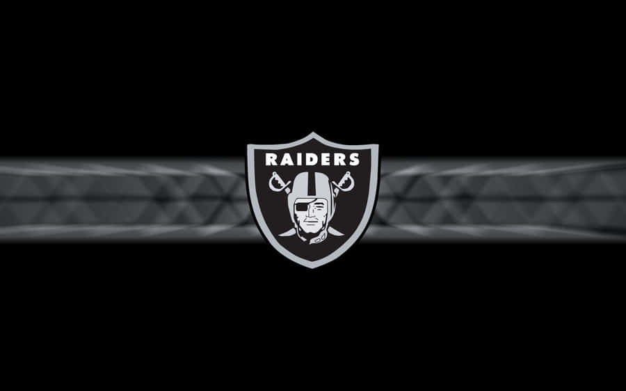 Raiders Logo Blackand Silver Background Wallpaper