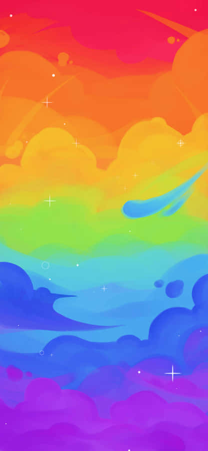 Rainbow Sky Wallpaper - Wallpapers For Iphone Wallpaper