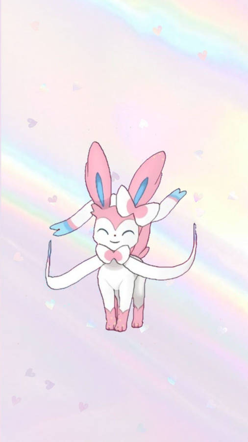 Download A beautiful blue Sylveon Pokemon Wallpaper | Wallpapers.com