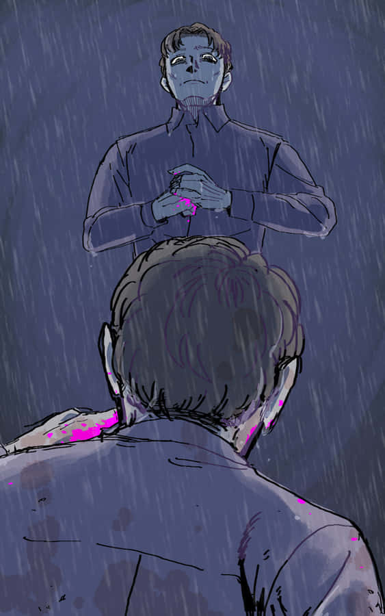 Rainy Encounter Michael Afton Wallpaper