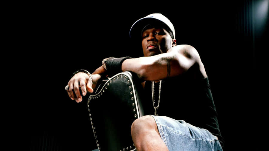 Rapper 50 Cent Exuding Swag During A Concert Wallpaper