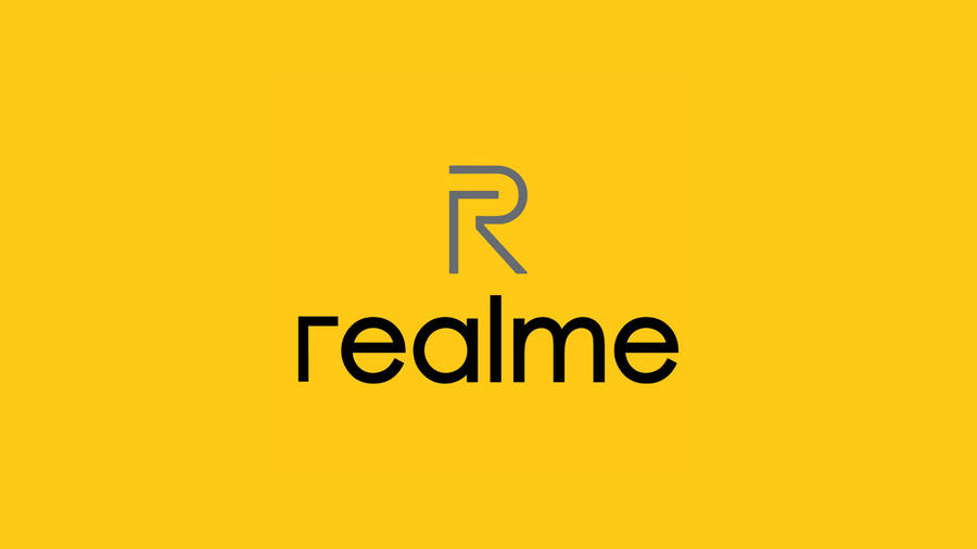 Download Vibrant Turquoise Realme Logo Wallpaper | Wallpapers.com