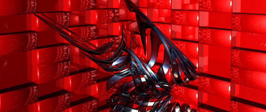 Red Abstract Art 2560x1080 Wallpaper