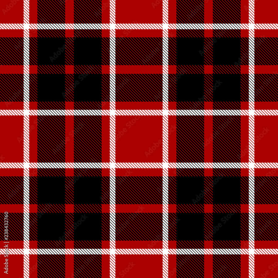 Red And Black Plaid- A Timeless Print Wallpaper