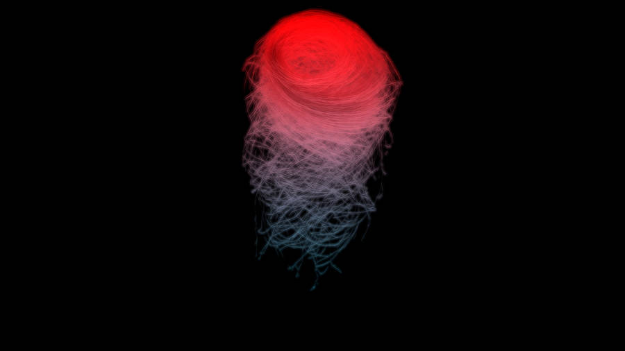 Red And White Spiral In Black Wallpaper