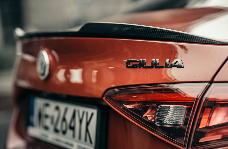 Red Giulia Rear Alfa Romeo Wallpaper