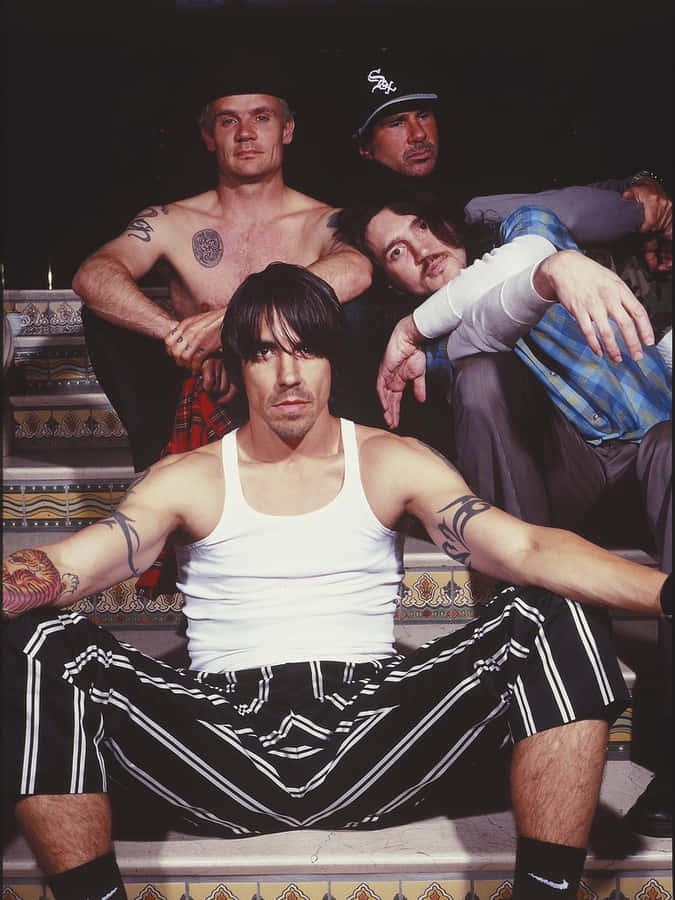 Download free Red Hot Chili Peppers Posing On The Stairs Wallpaper ...