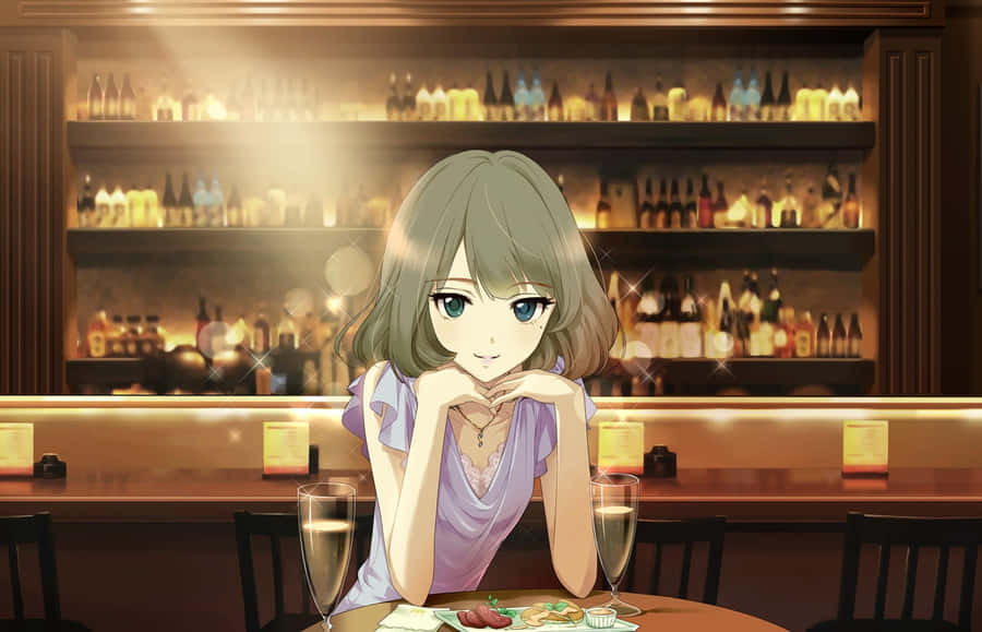 Relax In Themed Comfort At Cafe Anime Wallpaper