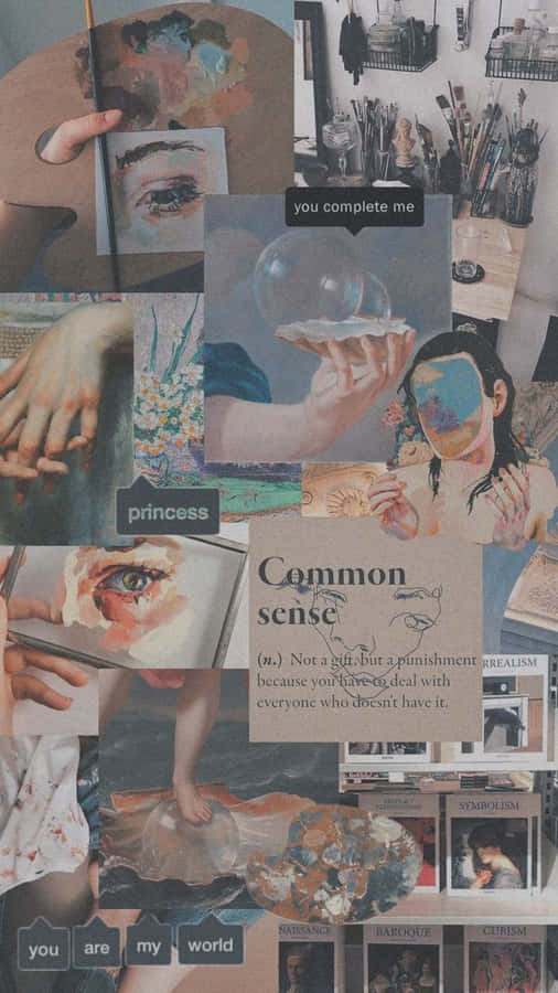 Renaissance Aesthetic Collage Wallpaper