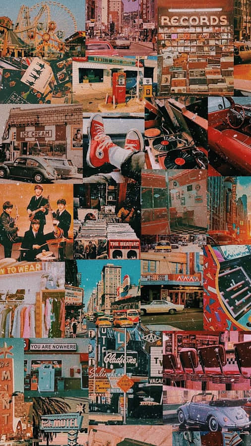 Retro Sixties' Style Meets Modern-day Design In This Vintage 60s Wallpaper Wallpaper
