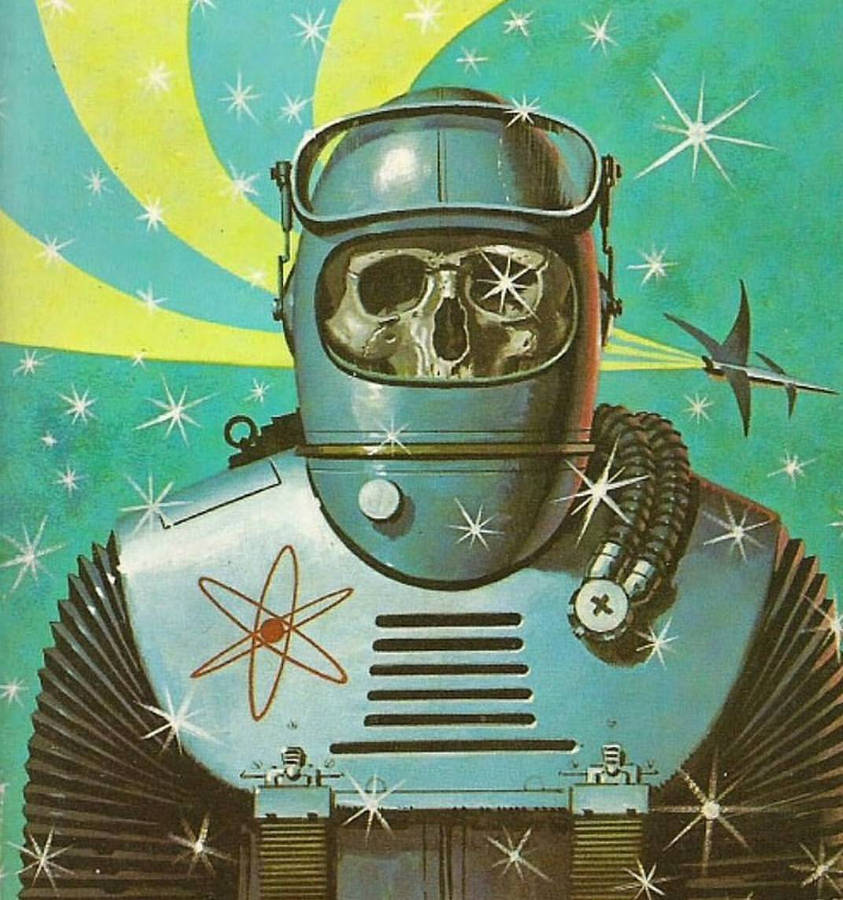 Retro Skeleton Pilot Wallpaper